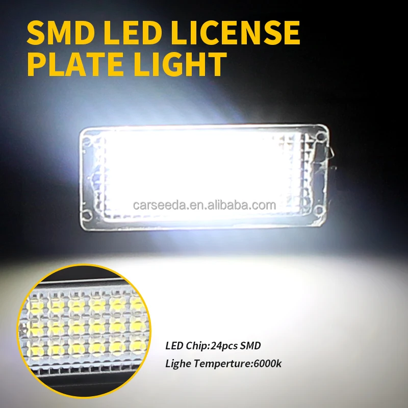 PCS License Plate Light Led Number Plate Holder Lamp No Error for Audi A1 A4 B8 A5 S5 A6 S6 A7 Q5 TT TTS 2D For VW Golf Jetta
