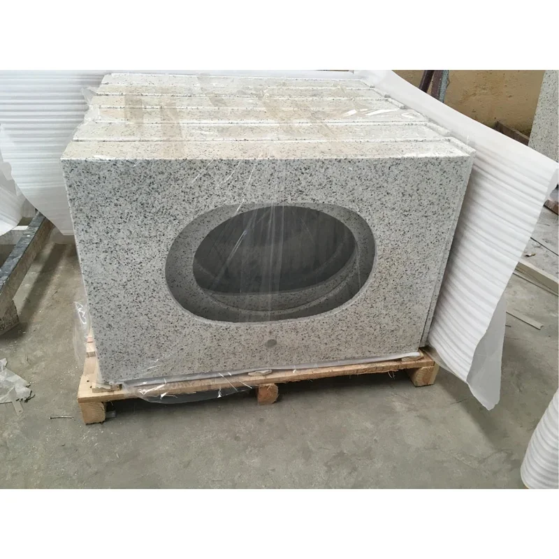 Commercial Sparkle White Granite Bathroom Vanity Top Set Home Decor