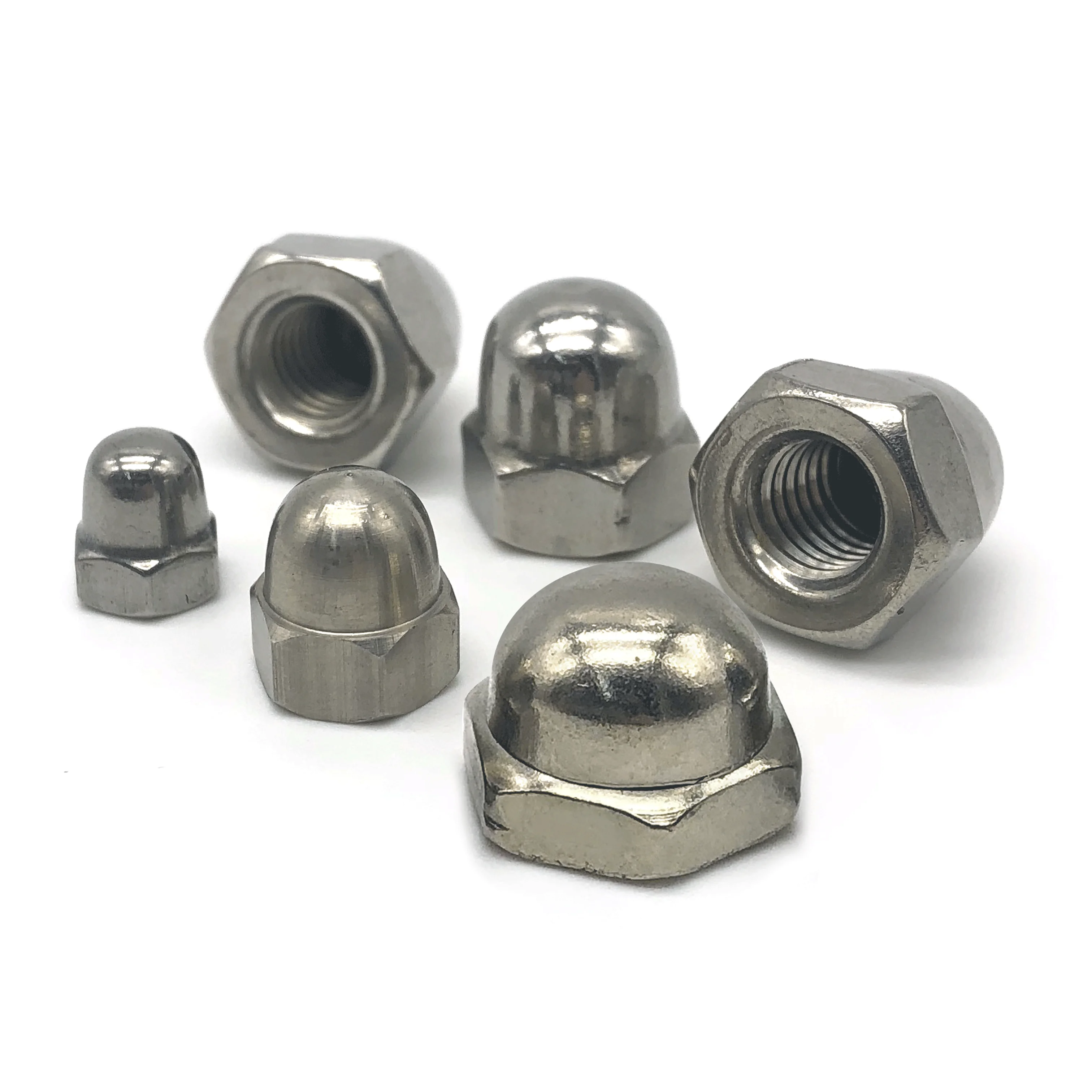 1/4-20 Stainless Steel Acorn Hex Cap Nuts Best Quality Customized M3 M4 M5 M12 M16 Metric Inner Threaded Cap Nuts