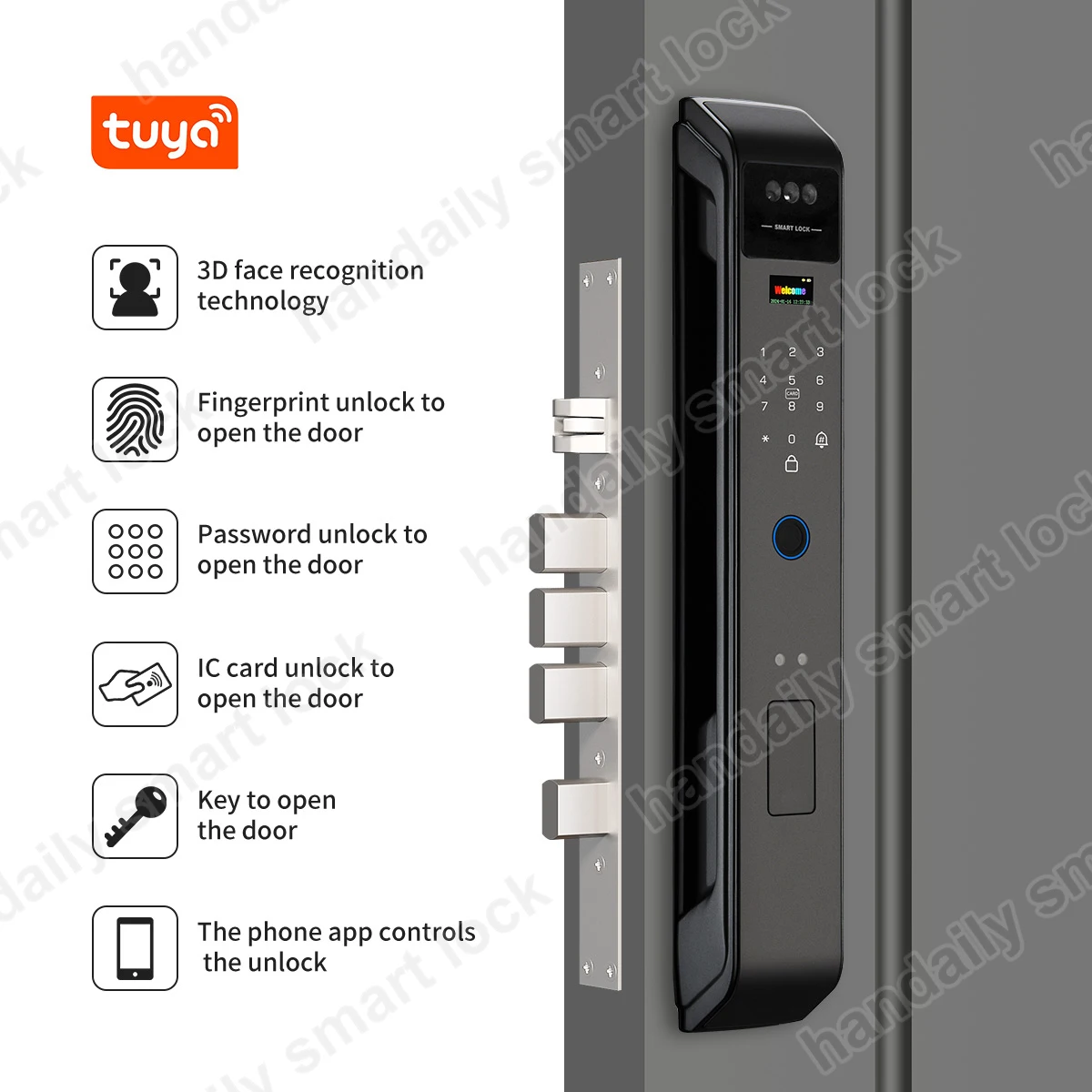 TUYA WIFI Electronic Smart lock Cerradura Inteligente Electric Fingerprint lock with camera support video call function K30