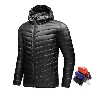 Custom Warm Thicken Bubble Detachable Hooded Windproof High Quality Men Winter Down Coats Quilted Cotton Padded Puffer Jacket