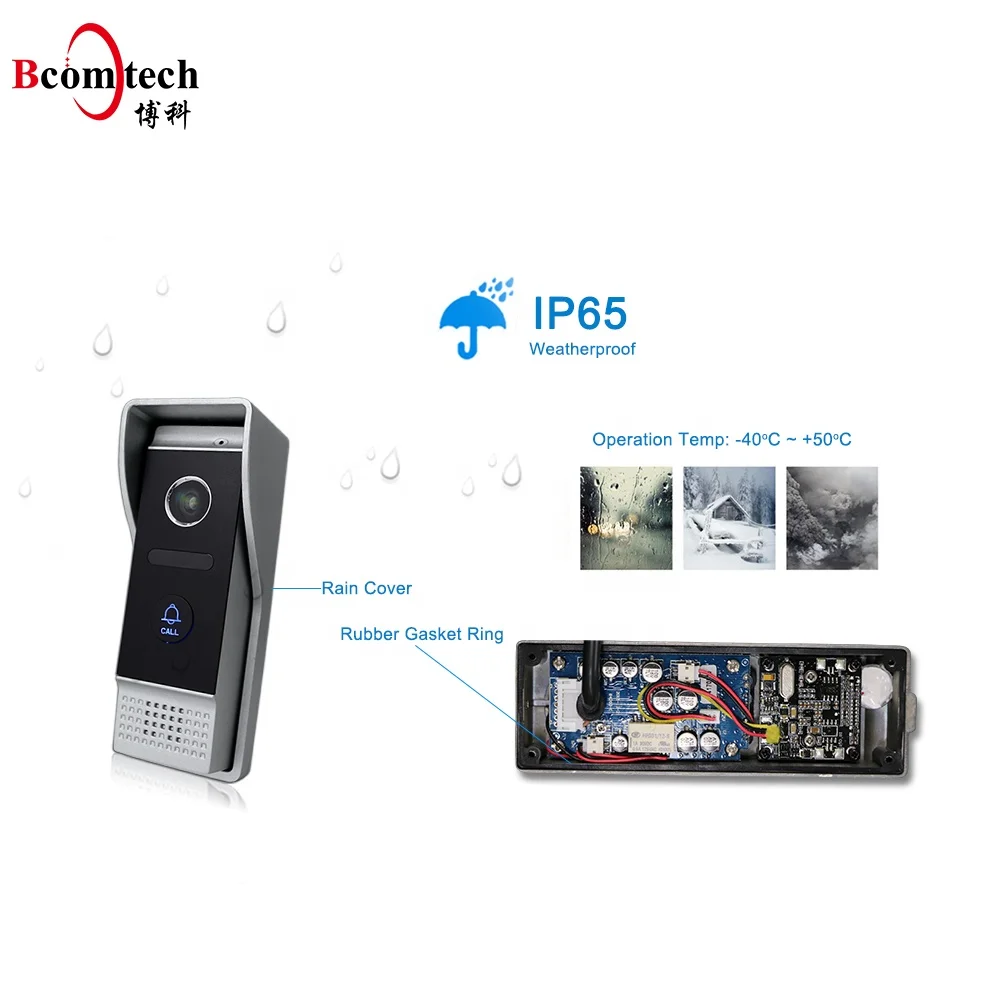 Stable Video Door Intercom System 7 Inch Color Screen Video Door Phone Intercom System