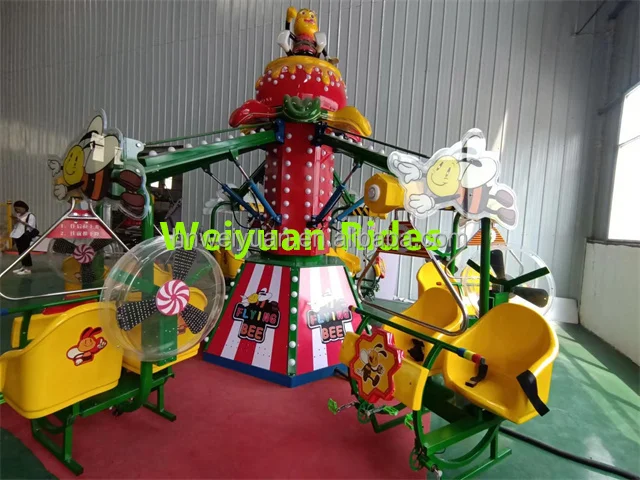 Funfair Rides Rotary Bees Funfair Bee Design Self-Control Plane Ride with LED Lights for Mall and ...