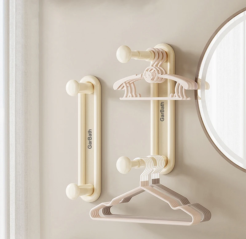 NEW Coat Hanger Storage Rocks Plastic Heavy Duty Hanger Storage Organizer Wall-Mounted Laundry Hanger Dry Rack Storage