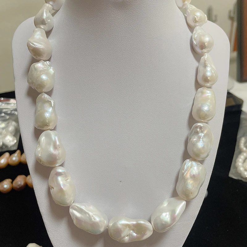Huge 17mm-35mm Sized Baroque Pearl Strands Each One is One of Kind