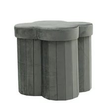 2022 Modern Living Round Ottoman Storage Stool Pouf Ottoman Stool