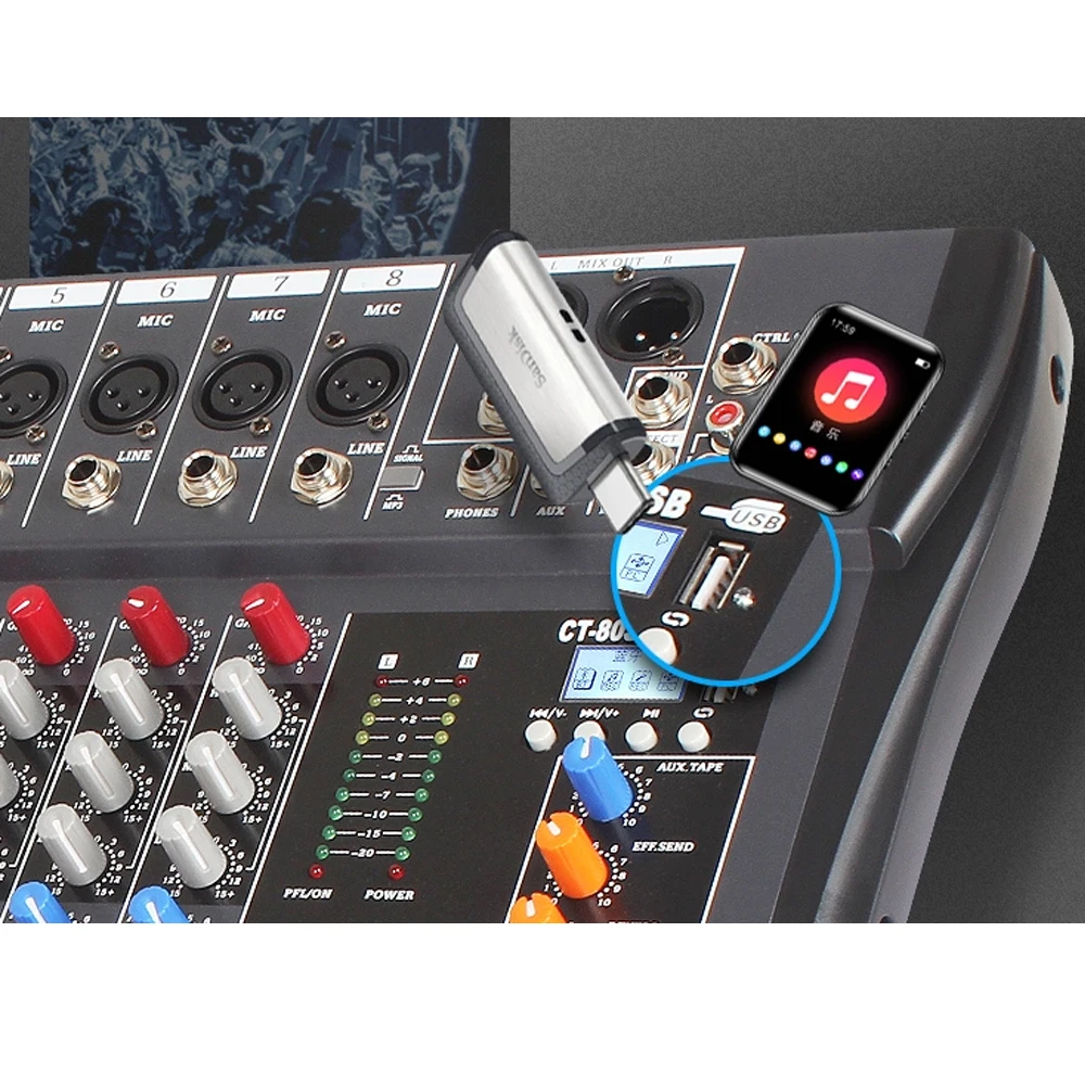 
 Профессиональный миксер эффектор аудио-интерфейс usb-трансляции консоли 12 каналов аудио смеситель звук  