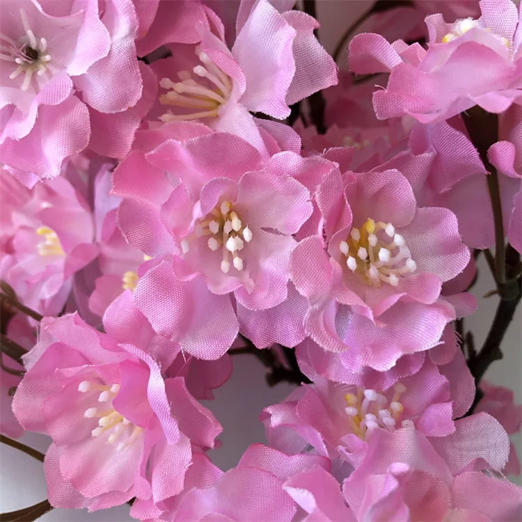 N0208 Bulk Silk Cherry Blossom Branches Passion Artificial Flowers