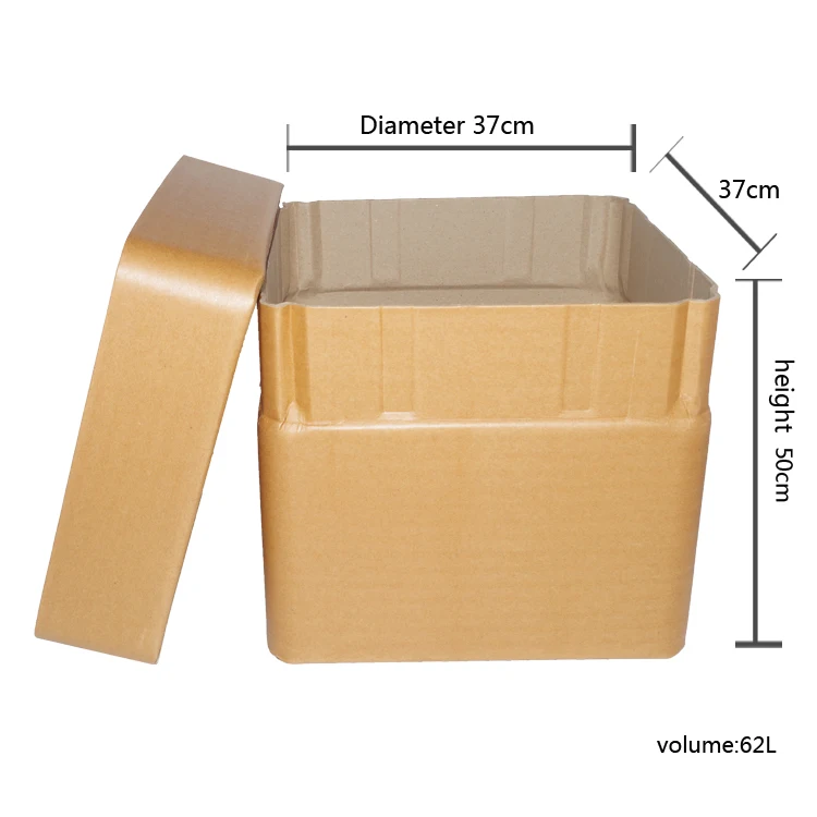 Square Container Brown Brown Kraft Paper square Drum Container| Alibaba.com