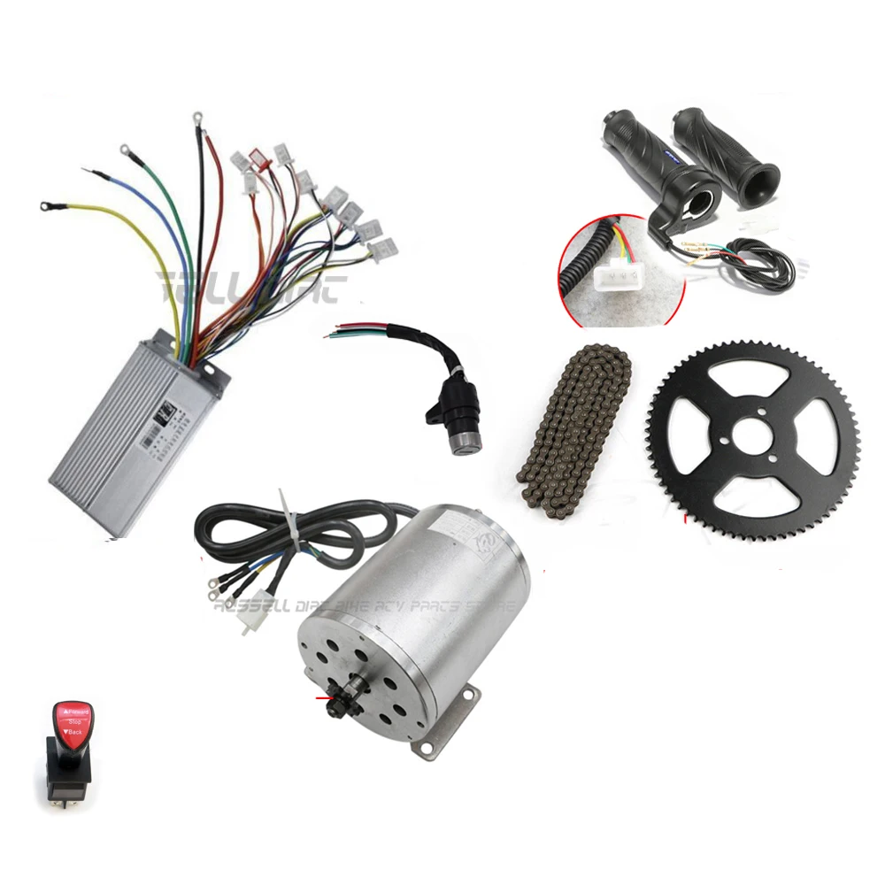 48V 1800W Electric Brushless Motor Controller+Throttle Grip Reverse LCD Switch 