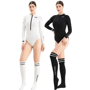 Women's Freediving Wetsuit Long Sleeve Neoprene 2mm Stretchable Comfortable for Deep Diving & Apnea Training