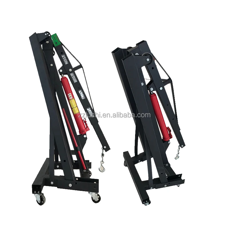 Car Mover Jack  Manual Foldable Portable 2ton Fixed Hydraulic Engine Shop Car Lift Crane Hoist Engine Shop Crane