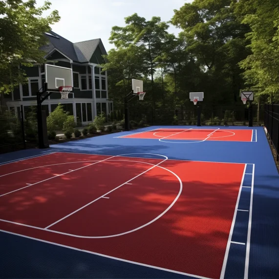 JS Taraflex Badminton Court Basketball Flooring Sport Court Tiles Carpet Basketball Pickleball Courts