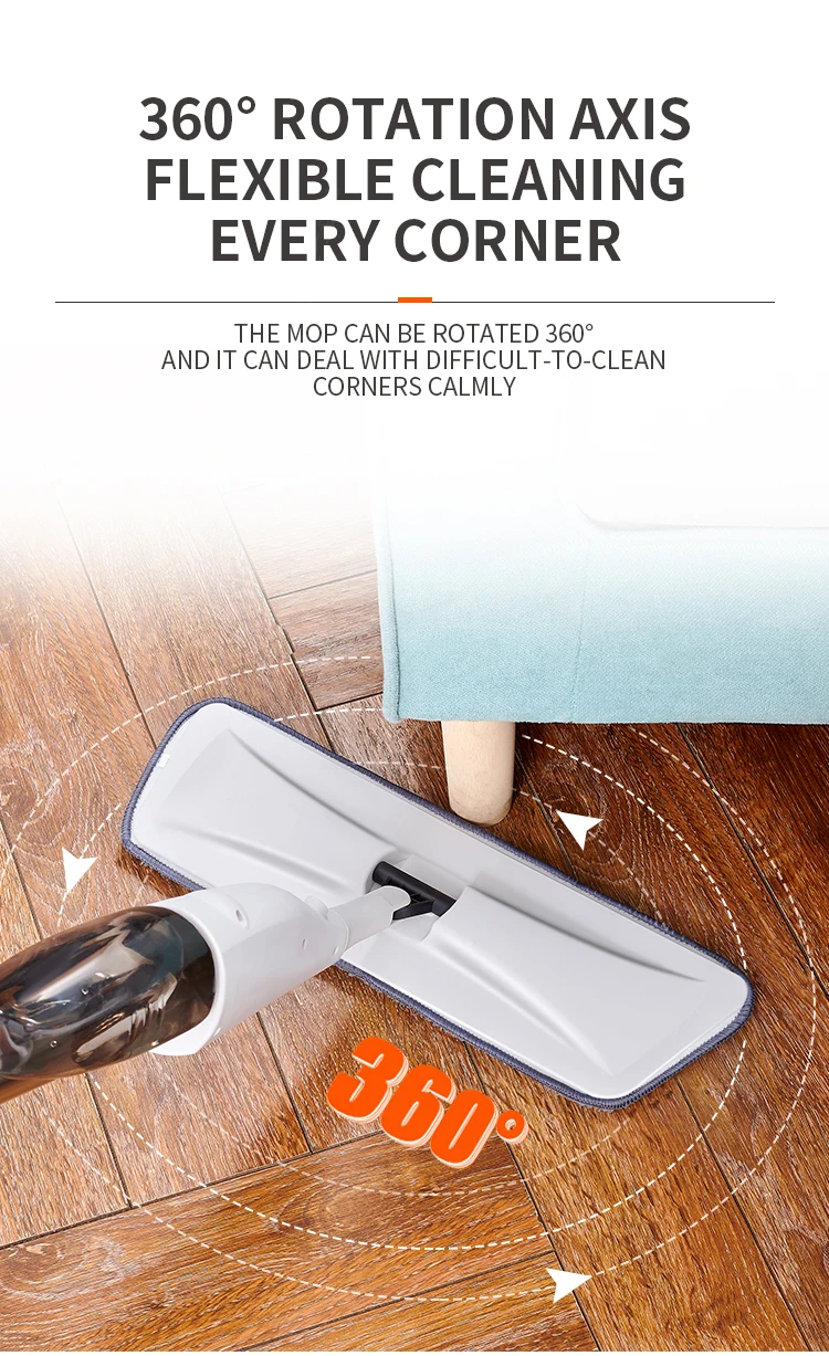 High Efficiency Super Microfiber Detachable Intelligent Water Clean Spray Mop
