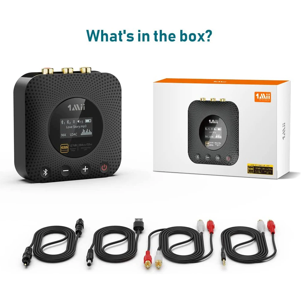 1Mii Bluetoothレシーバー B06HD+ LDAC対応 おまけ付き 1mii Home Stereo Hi-Res LDAC Bluetooth 5.1 Audio Receiver
