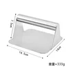 One-piece square hamburger press