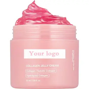 Korean Skincare 24H Glow Face Cream Lifted Look Hydrolyzed Collagen Jelly with Niacinamide Skin's Barrier Hydration Lotion