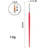 Stylo pointu rouge en plastique de 16,5 cm avec capuchon