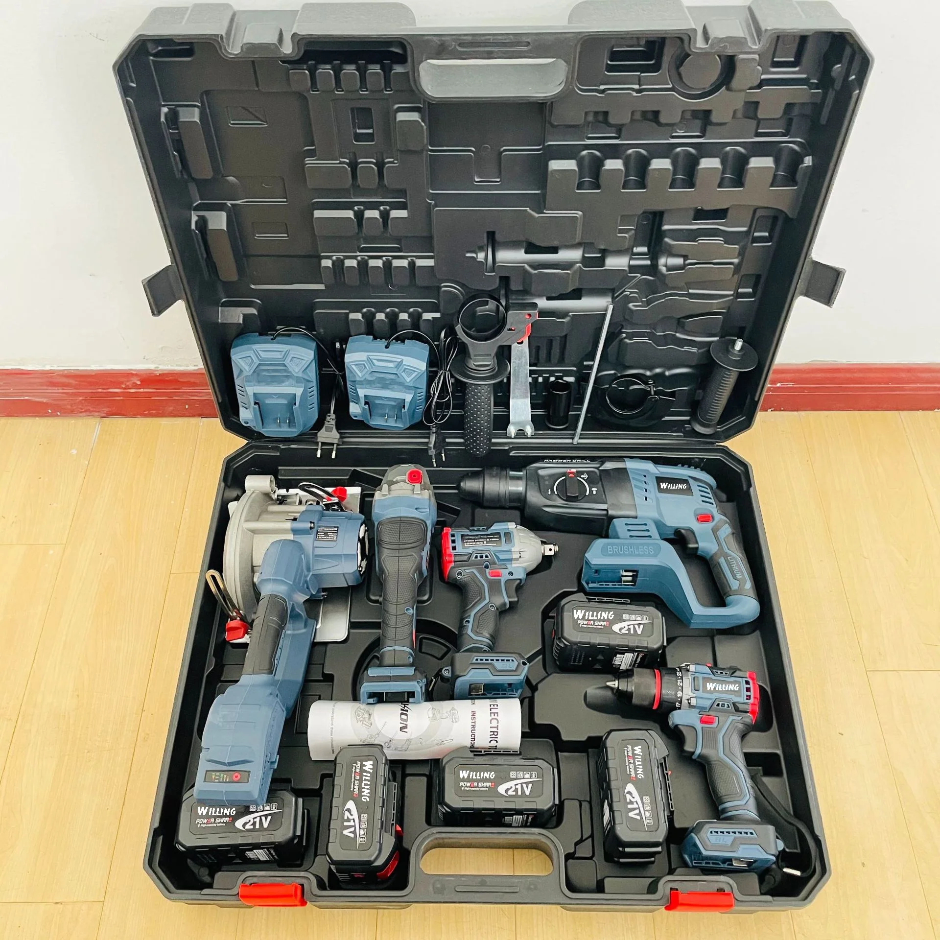 MKT Combo Power Tools 4 Kits Tool Set 20v Volt Cordless Drills Battery DIY