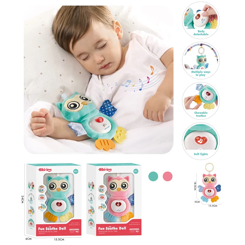 Baby Sleep Soothers,Owl Baby Light And Music Toy Sound Machine Portable