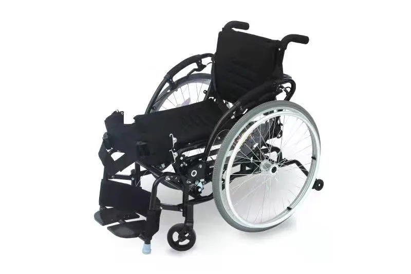 Manual Folding Standing Handicapped Wheelchair for Sale the rear wheels can be quickly disassembled for disabled - BZ-TH01 details