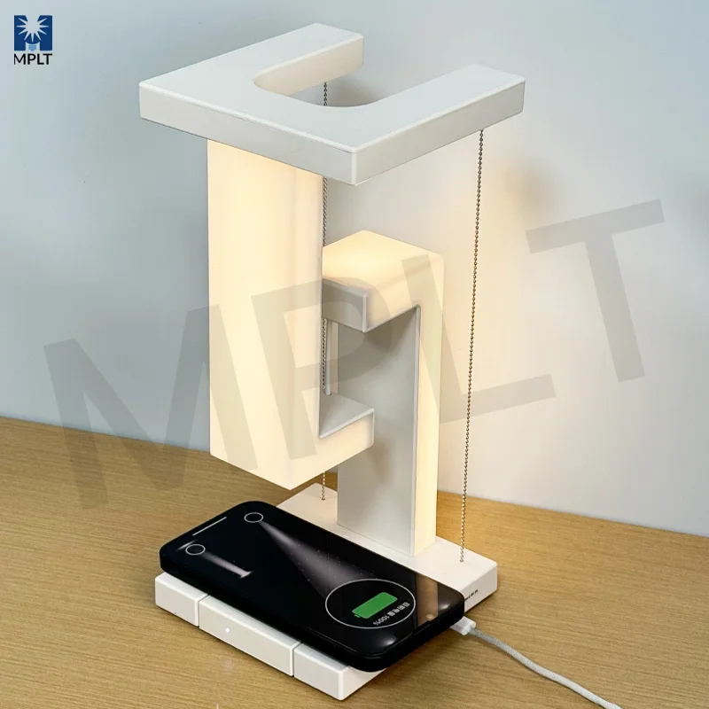 Smart Home Decor Table Lamps Mobile Phone Wireless Charging Anti Gravity Reading Study Reading Desk Light Magnetic Levitation