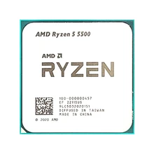 AMD  R5 5500 New CPUs R yzen 5 5500 3.6GHz 6 Core 12 Thread Processor 7NM L3=16M 100-000000457 Socket  AM4 Gaming processador