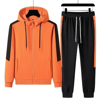 Men's Athletic Tracksuit Full Zip Warm Jogging Sweat Suits Gym Training Sport Tracksuit Set