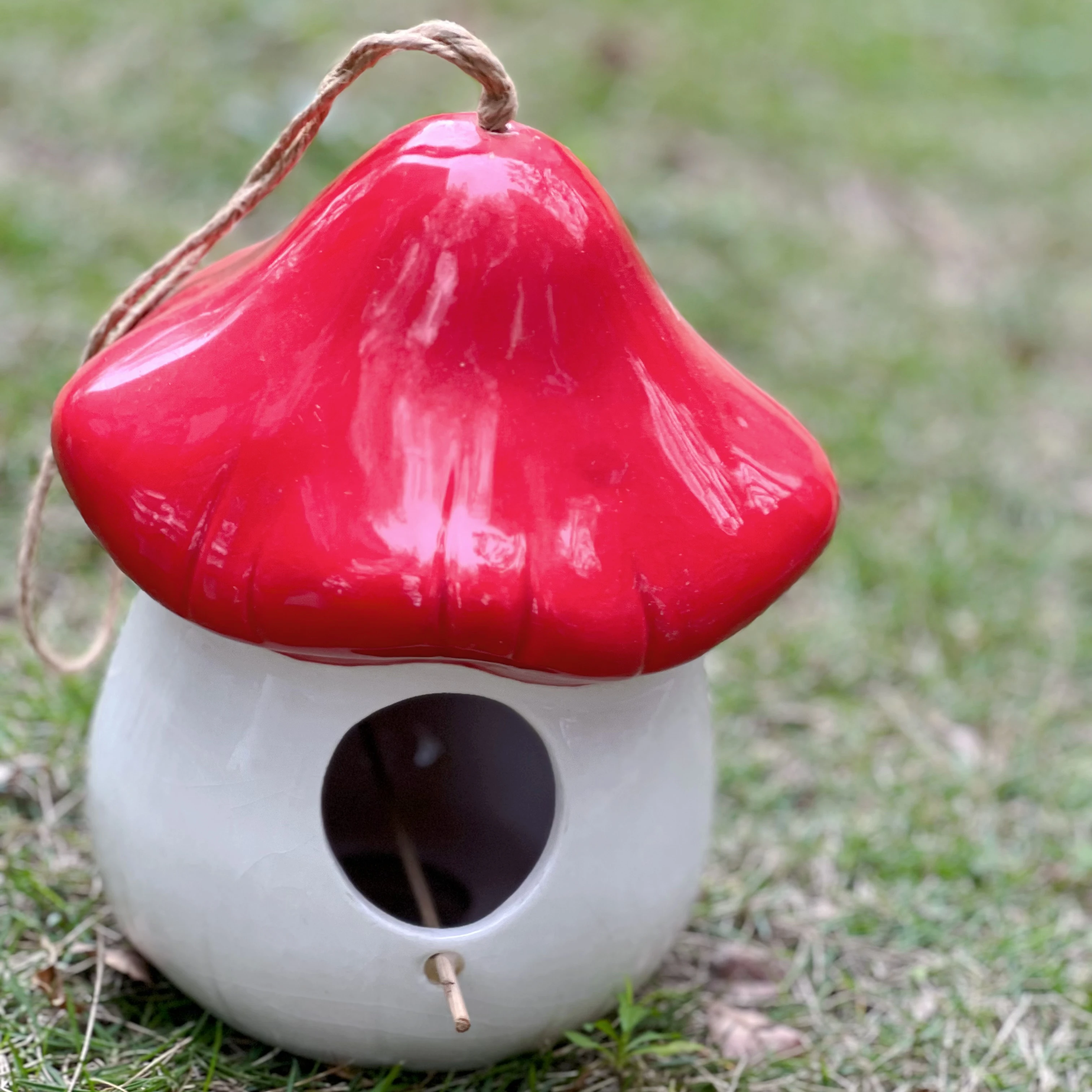 Ceramics mushroom shape bird houses coconut bird house bird house camera