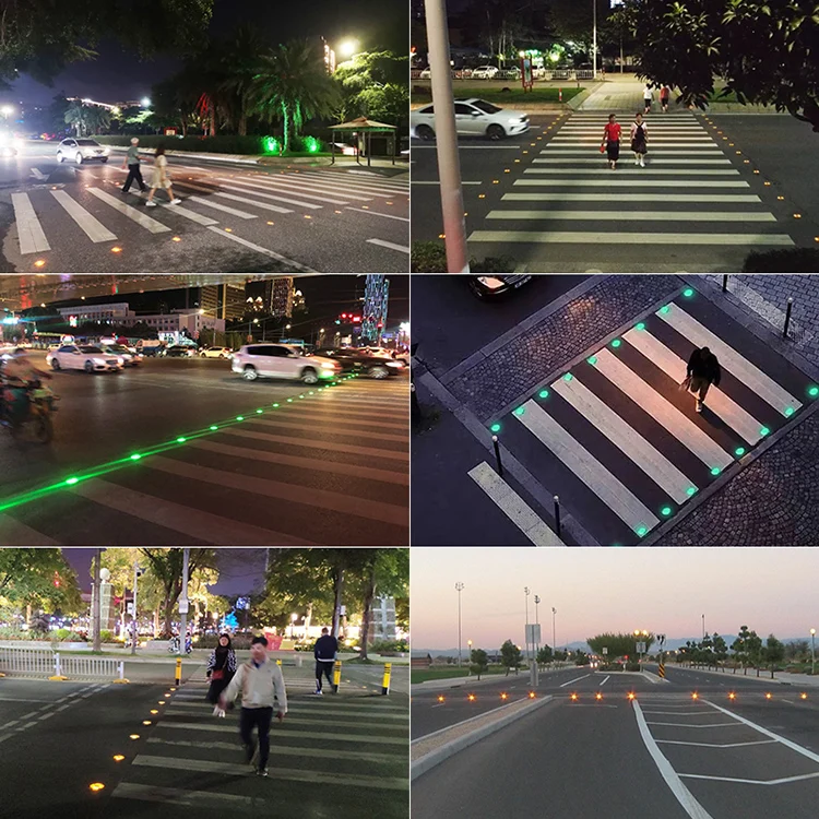 Smart Zebra Crossing Traffic Light - Solar LED Road Stud for Pedestrian ...