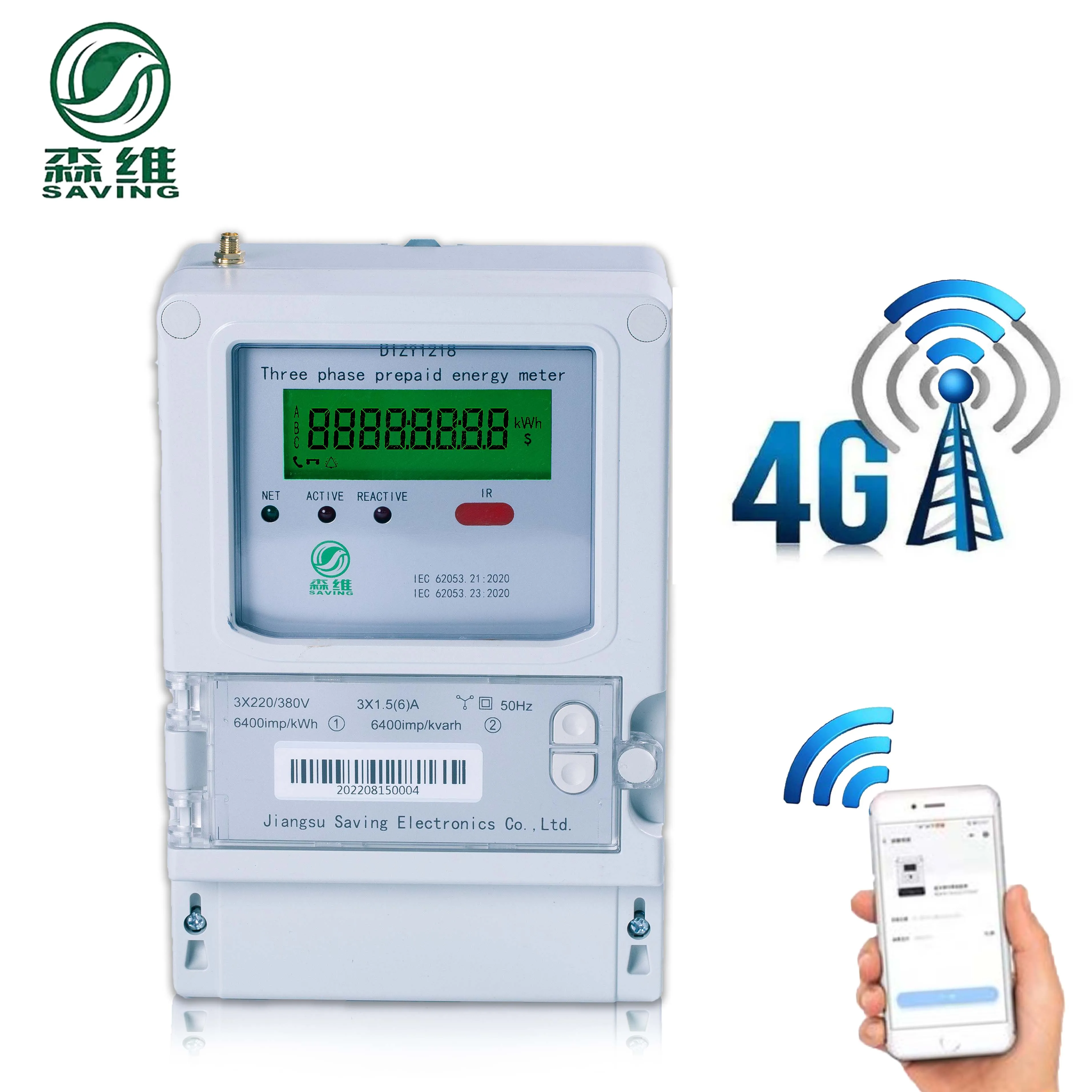 Multifunctional Smart Meter 3 Phase Smart Prepaid Electric Meter Programmable Wireless Electricity Energy Meter
