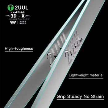 2UUL TW02 3D X精密ピンセット 高靭性滑り止めグリップピンセット IC