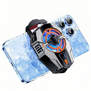 New 3-Speed Adjustable Phone Cooler Semiconductor Cooling with LCD Display for Live Streaming Gaming