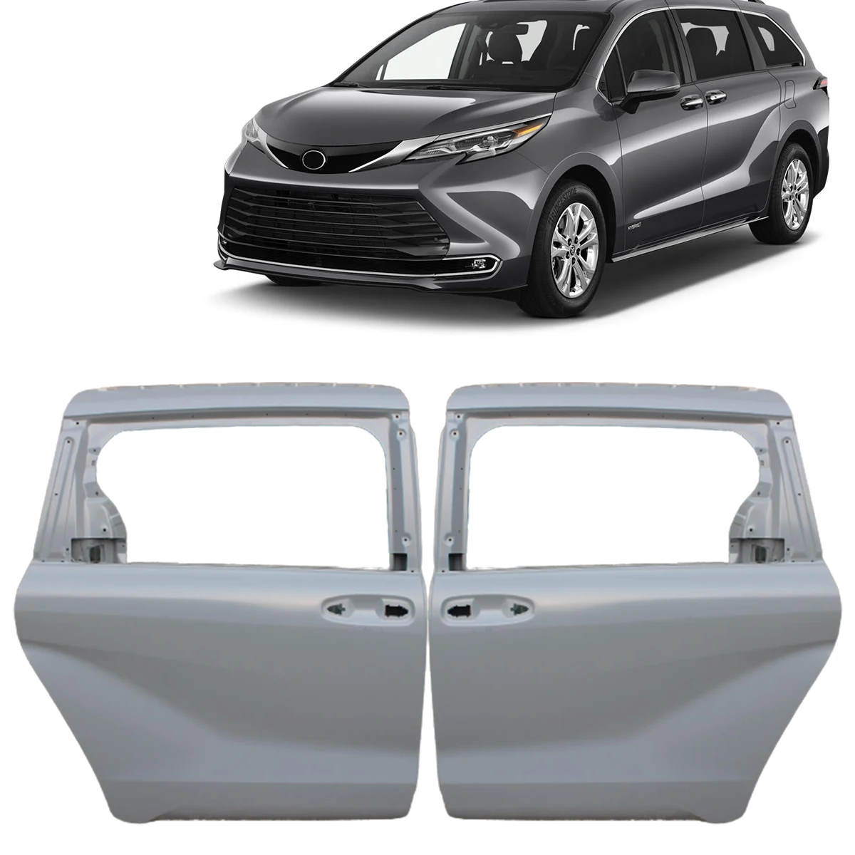 car accessories rear Door Shell for 2021 2022 2023 toyota sienna body kit