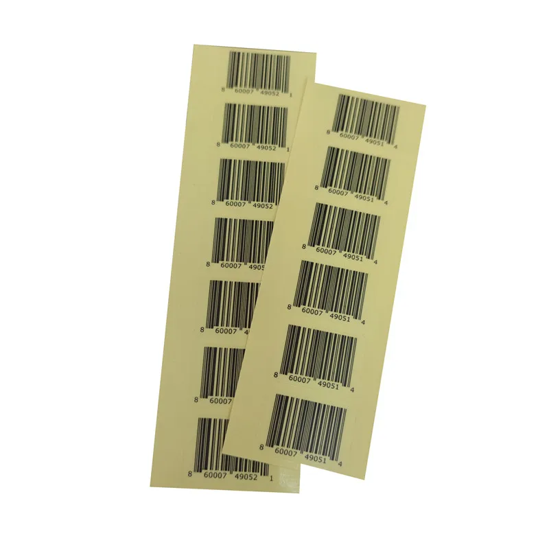 Customized Size 1d Transparent clear Black Product Barcode Sticker Paper Barcode Labels in Roll in Sheet