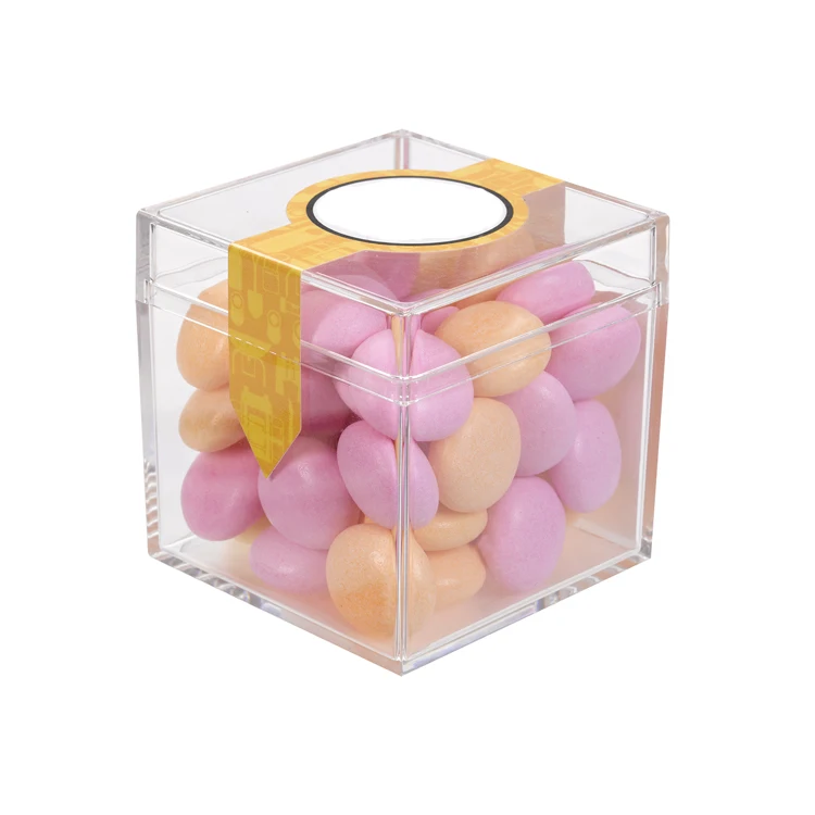 clear plastic mini storage cube small