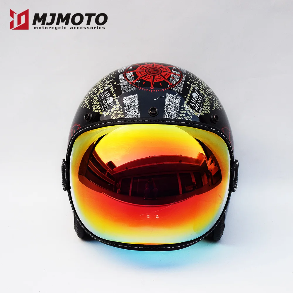 Visera Para Casco De Motocicleta, Retro, 3 Broches, Parasol, image size:1000x1000