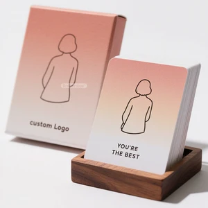 Custom OEM ODM Printed Box Card Game Self-Love Health Positive Affirmation Deck Card With Box