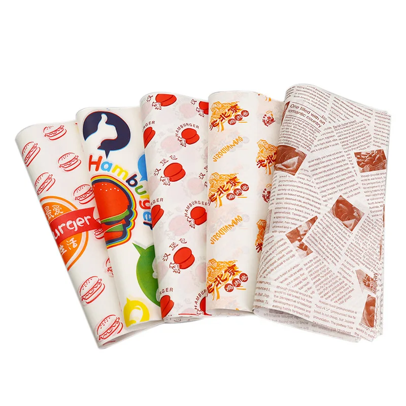 kraft paper wrapping Hamburger paper for Snack oil proof natural color food packaging paper supplier