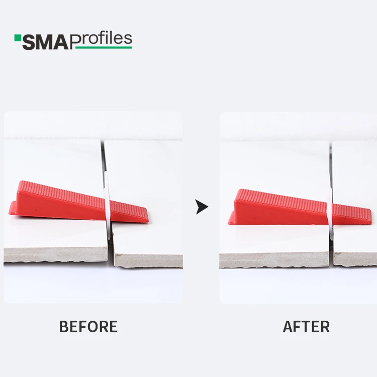 SMAProfiles Factory Price Tiles Leveler Spacers Lippage Leveling System Tile Wedges Fastener for Wall Tile