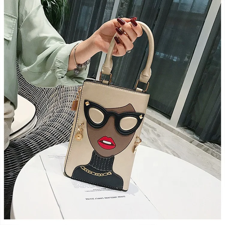 New Design Leather Face Chain square Purses Tote Fashion Girls Crossbody  Handbags Luxury Handbags for Women