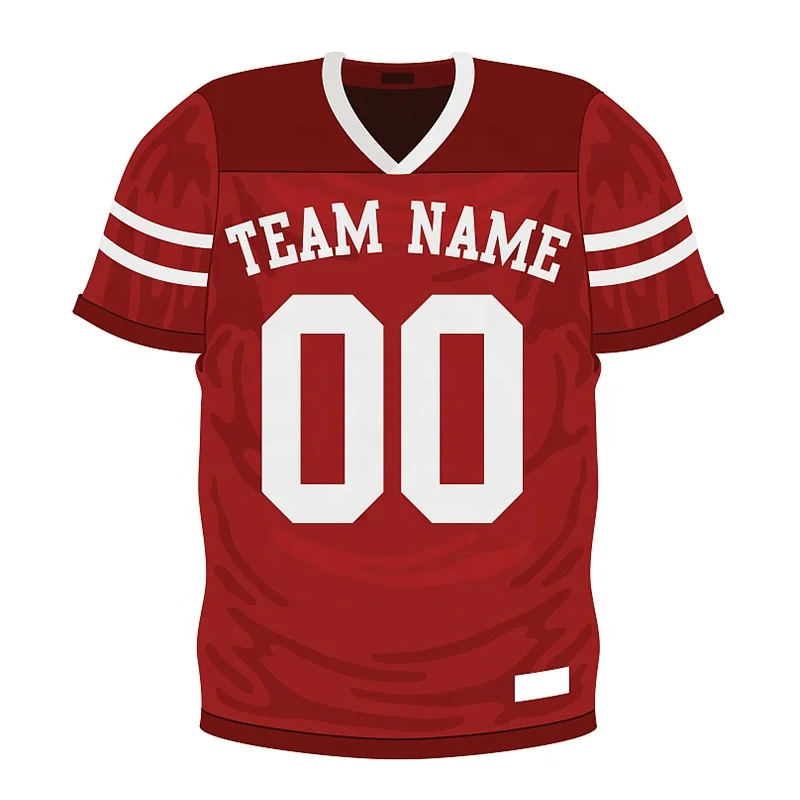 Design Your Own Logo Team Name Sublimated Print Made American Football Jersey Mesh Uniform Shirts