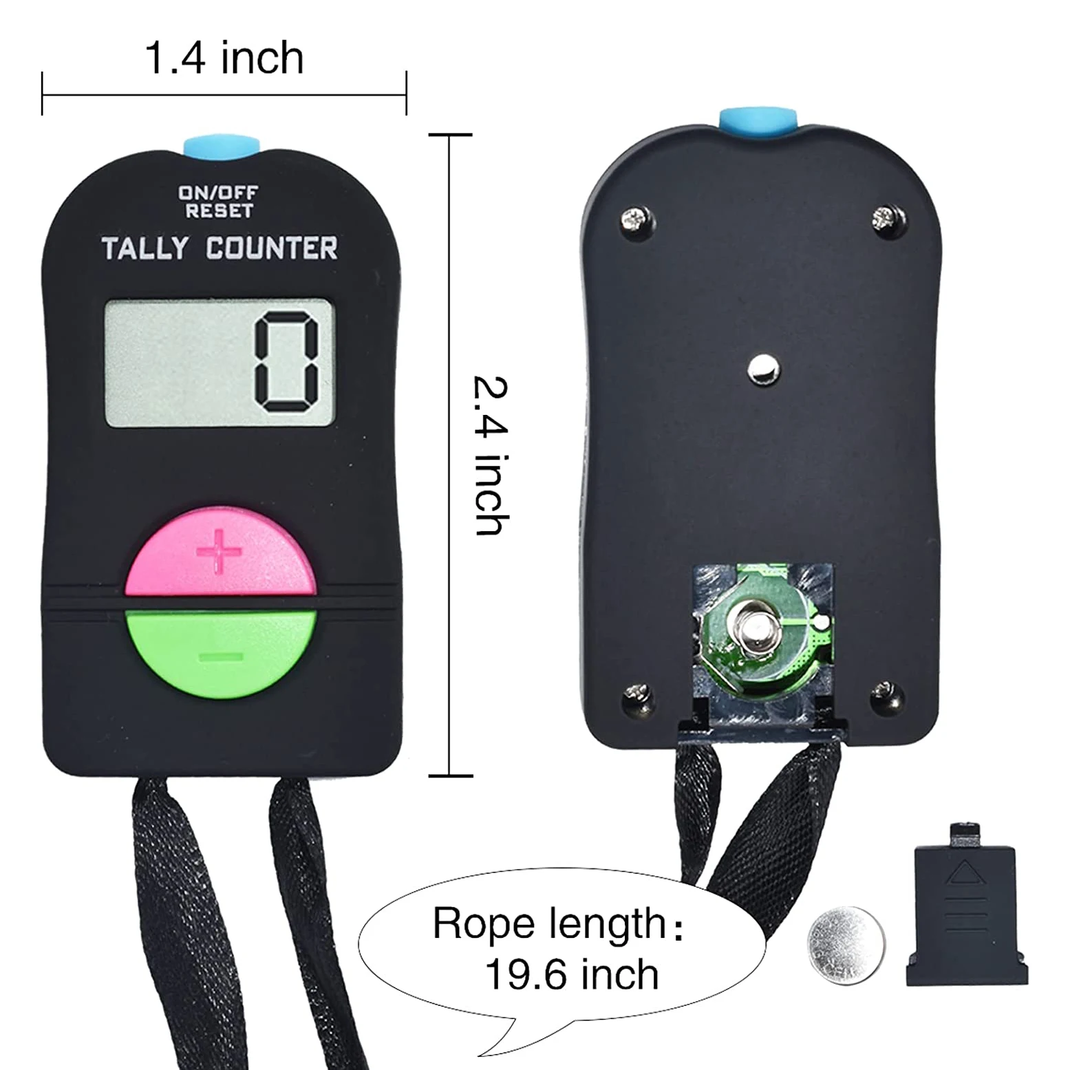 2 CONTATORI ELETTRONICI Da Dito Mini Contatore Di Conteggio Portatile Con Marcat EUR 31,53