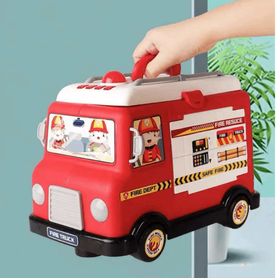 Игрушечная детская игра с персонажем пожарного отверткой набор 22 шт. легкой музыкой пожарная машина игрушечная машинка