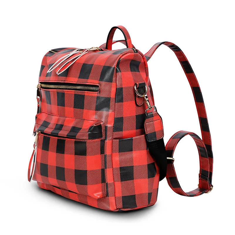 buffalo plaid backpack