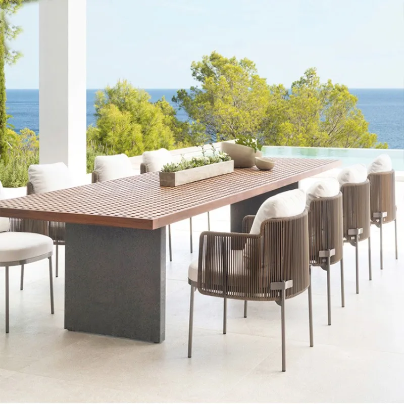 Luxury Wooden Furniture Outdoor Teak Furniture Large Dining Set Wood ...