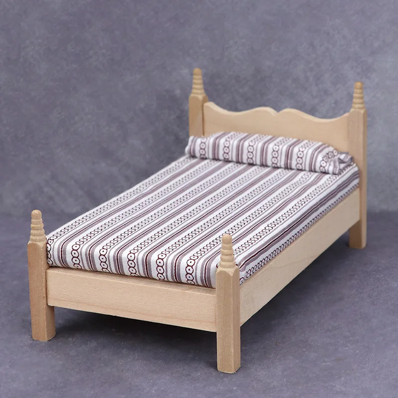 1/12 Puppenstubenmöbel aus Holz für Puppenstuben Schlafzimmer DIY
