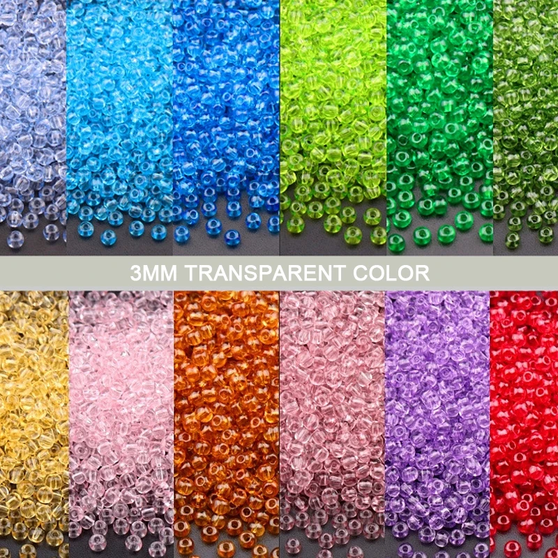 Wholesale 3mm 10g/bag Glass Seed Beads For Necklace Diy High Quality
