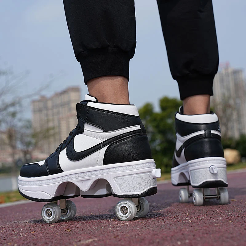 Jinjiang Custom Retractable Outdoor Kick Out Roller Skate Shoes