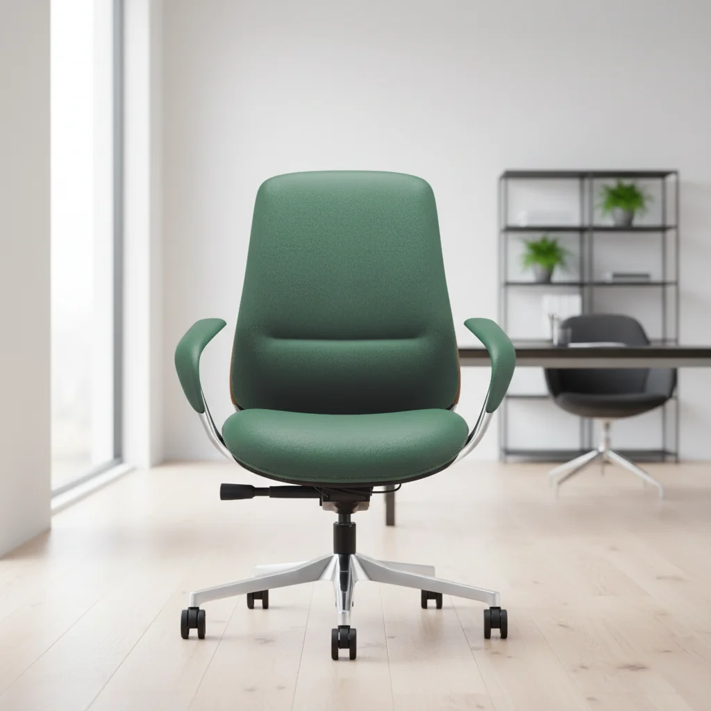 Modern Ergonomic Leather Executive Adjustable Height Breathable Office Chair 2